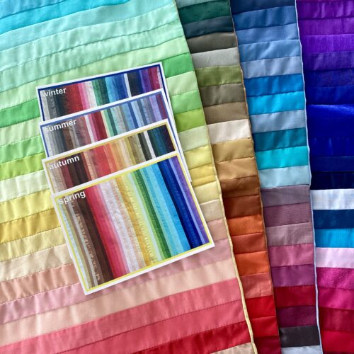 Seasonal Personal Color Analysis Fabric Flags Winter Summer Autumn Spring, Seasonal Color Capes, Color Consultation, Personal Color Analysis, Color Tools